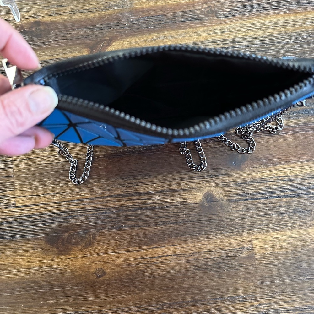 Electric Blue Geometric/Prism Pattern Crossbody B… - image 6